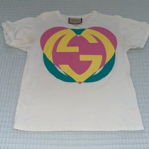 Gucci heart love parade over sized t shirt in xxs